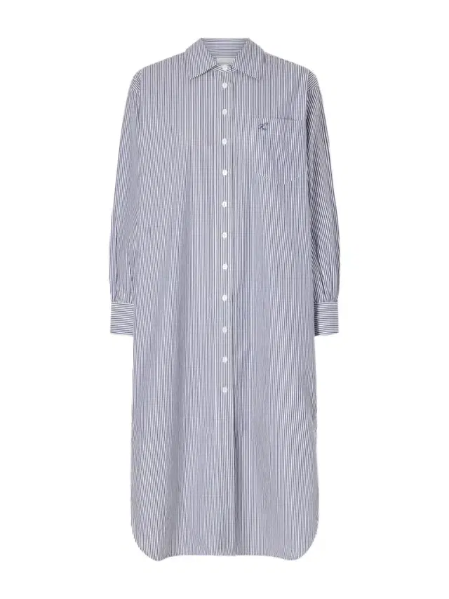 Suzie Kondi Stella Striped Cotton-poplin Midi Shirt Dress