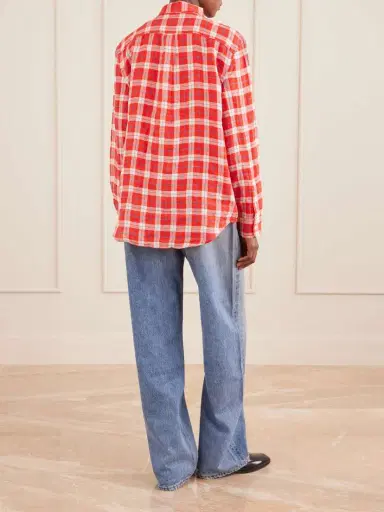 Polo Ralph Lauren Logo-embroidered Checked Linen Shirt | Thumbnail 4