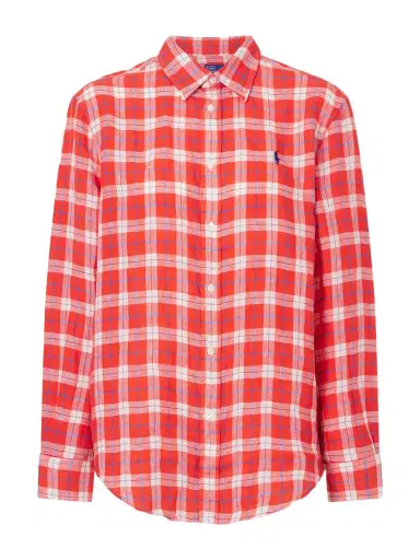 Polo Ralph Lauren Logo-embroidered Checked Linen Shirt | Thumbnail 1