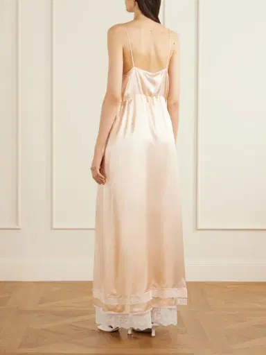 Magda Butrym Lace-trimmed Silk Satin Maxi Dress | Thumbnail 3 Magda Butrym Lace-trimmed Silk Satin Maxi Dress | Thumbnail 3