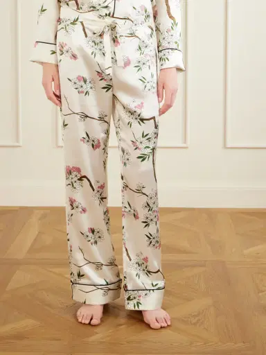 Olivia von Halle Lila Floral-print Silk-satin Pajama Set | Thumbnail 2