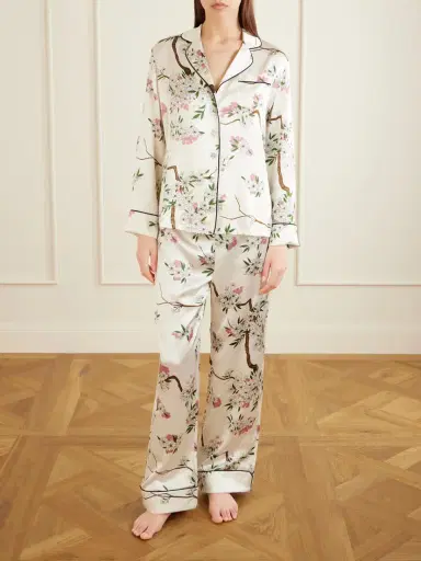 Olivia von Halle Lila Floral-print Silk-satin Pajama Set | Thumbnail 3