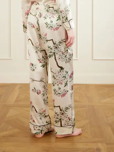 Olivia von Halle Lila Floral-print Silk-satin Pajama Set | Thumbnail 4