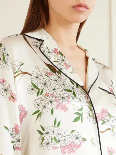 Olivia von Halle Lila Floral-print Silk-satin Pajama Set | Thumbnail 5