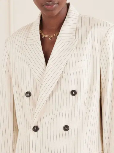 Frame The Avenue Double-breasted Striped Blazer | Thumbnail 5 Frame The Avenue Double-breasted Striped Blazer | Thumbnail 5