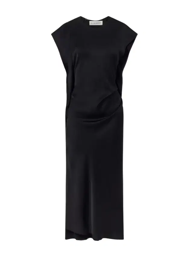 Victoria Beckham Victoria Gathered Satin Midi Dress
