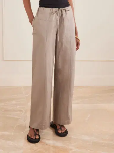 Deiji Studios Seam Organic Cotton Straight-leg Drawstring Pants | Thumbnail 3 Deiji Studios Seam Organic Cotton Straight-leg Drawstring Pants | Thumbnail 3
