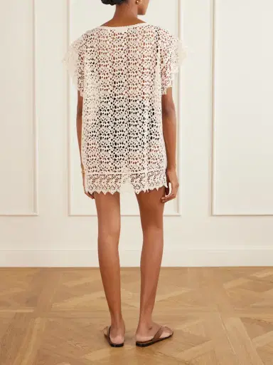Suzie Kondi Kristina Crocheted Cotton Mini Dress | Thumbnail 3