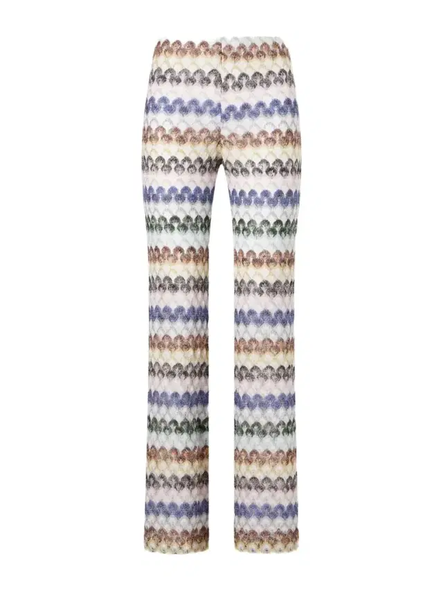 Embellished Crochet-knit Flared Pants