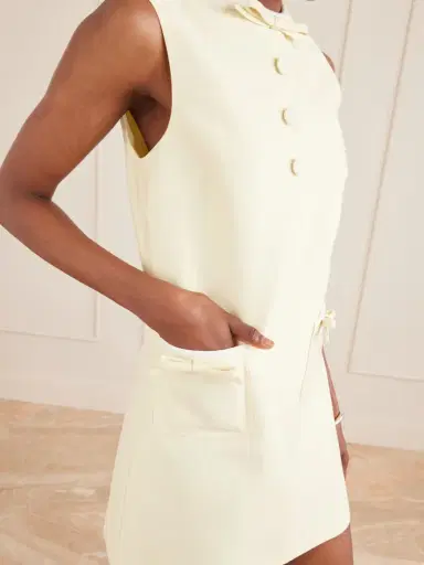 Self-Portrait Bow-detailed Taffeta Mini Dress | Thumbnail 4 Self-Portrait Bow-detailed Taffeta Mini Dress | Thumbnail 4