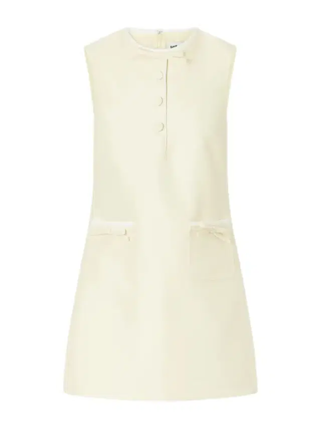 Bow-detailed Taffeta Mini Dress
