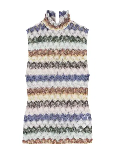Missoni Striped Metallic Crochet-knit Tank | Thumbnail 1 Missoni Striped Metallic Crochet-knit Tank | Thumbnail 1