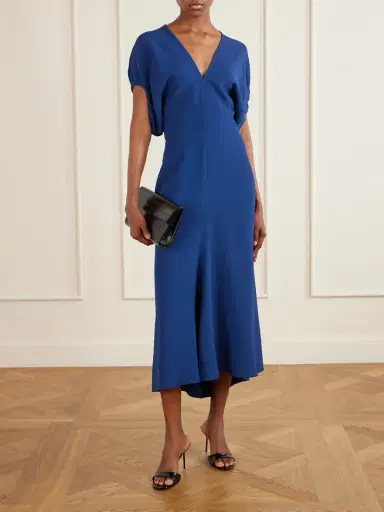 Victoria Beckham Edith Crepe Midi Dress | Thumbnail 2 Victoria Beckham Edith Crepe Midi Dress | Thumbnail 2