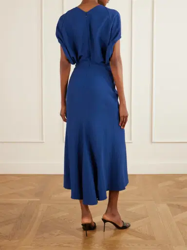 Victoria Beckham Edith Crepe Midi Dress | Thumbnail 3 Victoria Beckham Edith Crepe Midi Dress | Thumbnail 3