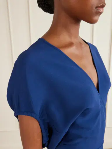 Victoria Beckham Edith Crepe Midi Dress | Thumbnail 4 Victoria Beckham Edith Crepe Midi Dress | Thumbnail 4
