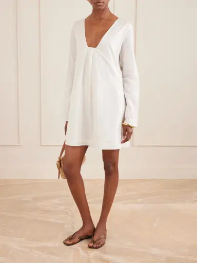 Staud Vivi Paneled Cotton Dress | Thumbnail 2 Staud Vivi Paneled Cotton Dress | Thumbnail 2
