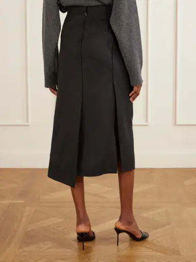 Victoria Beckham Wool Pleated Midi Skirt | Thumbnail 3 Victoria Beckham Wool Pleated Midi Skirt | Thumbnail 3
