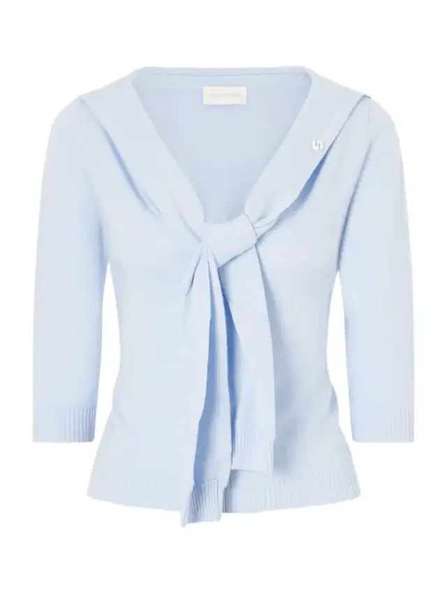 SHUSHU/TONG Logo-appliquéd Tie-detailed Wool Sweater