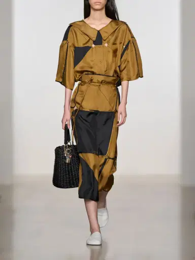 Calvin Klein Collection Elowen Patchwork Silk-twill Shirt | Thumbnail 6 Calvin Klein Collection Elowen Patchwork Silk-twill Shirt | Thumbnail 6