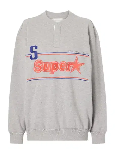 Stella McCartney Superstar Logo-printed Cotton-jersey Sweatshirt | Thumbnail 1 Stella McCartney Superstar Logo-printed Cotton-jersey Sweatshirt | Thumbnail 1
