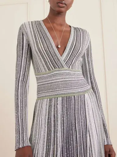 Missoni Striped Sequin-embellished Metalic Crochet-knit Maxi Dress | Thumbnail 4 Missoni Striped Sequin-embellished Metalic Crochet-knit Maxi Dress | Thumbnail 4