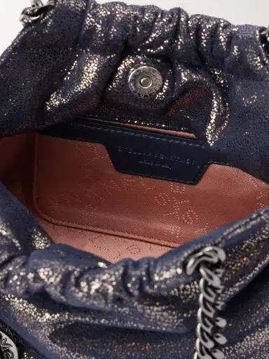 Stella McCartney Falabella Mini Metallic Vegetarian Material Drawstring Bag | Thumbnail 6 Stella McCartney Falabella Mini Metallic Vegetarian Material Drawstring Bag | Thumbnail 6