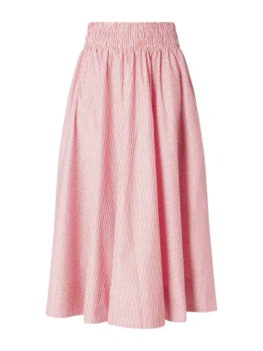 Suzie Kondi Kyria Shirred Striped Cotton-poplin Midi Skirt | Thumbnail 1
