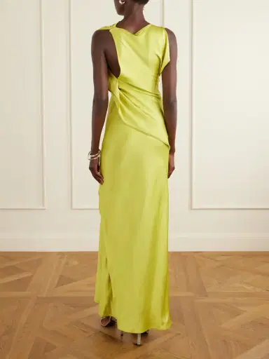 Victoria Beckham Satin Draped Gown | Thumbnail 3 Victoria Beckham Satin Draped Gown | Thumbnail 3