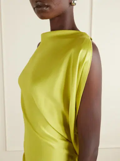 Victoria Beckham Satin Draped Gown | Thumbnail 4 Victoria Beckham Satin Draped Gown | Thumbnail 4