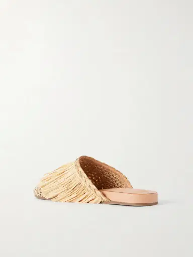 Ancient Greek Sandals Fringe Raffia Slip-on Flats | Thumbnail 3 Ancient Greek Sandals Fringe Raffia Slip-on Flats | Thumbnail 3