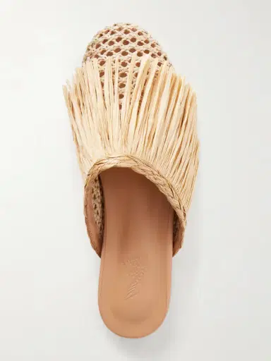 Ancient Greek Sandals Fringe Raffia Slip-on Flats | Thumbnail 6 Ancient Greek Sandals Fringe Raffia Slip-on Flats | Thumbnail 6