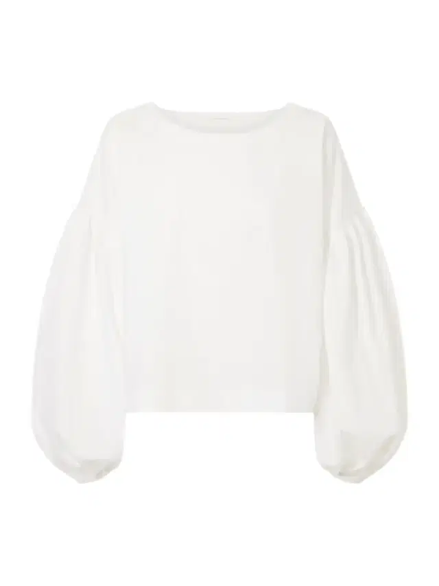 Balon Cropped Gathered Cotton-poplin Blouse