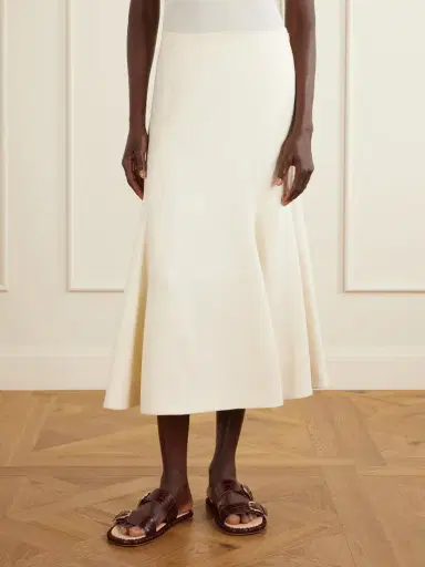 Gabriela Hearst Patterson Frayed Wool And Cashmere-blend Midi Skirt | Thumbnail 3 Gabriela Hearst Patterson Frayed Wool And Cashmere-blend Midi Skirt | Thumbnail 3