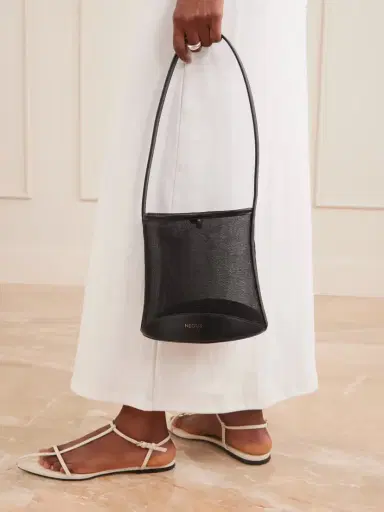 NEOUS Pardalis Leather-trimmed Mesh Bucket Shoulder Bag | Thumbnail 2 NEOUS Pardalis Leather-trimmed Mesh Bucket Shoulder Bag | Thumbnail 2