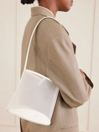 NEOUS Pardalis Leather-trimmed Mesh Bucket Shoulder Bag | Thumbnail 2