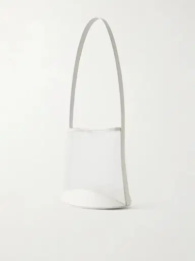 NEOUS Pardalis Leather-trimmed Mesh Bucket Shoulder Bag | Thumbnail 4