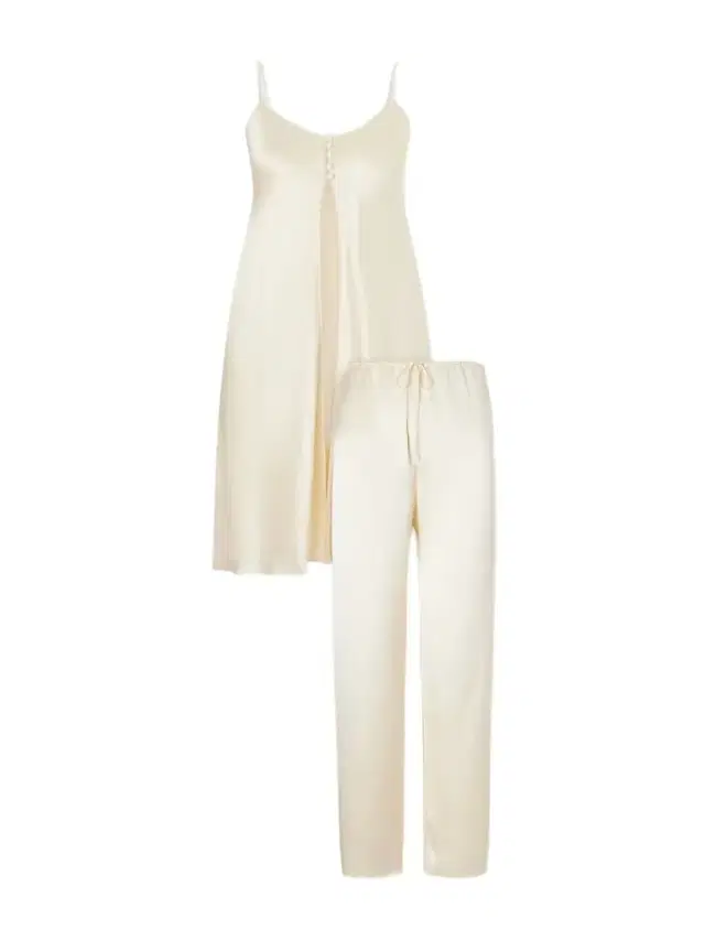 Olivia von Halle Elvira Silk-satin Pajama Set
