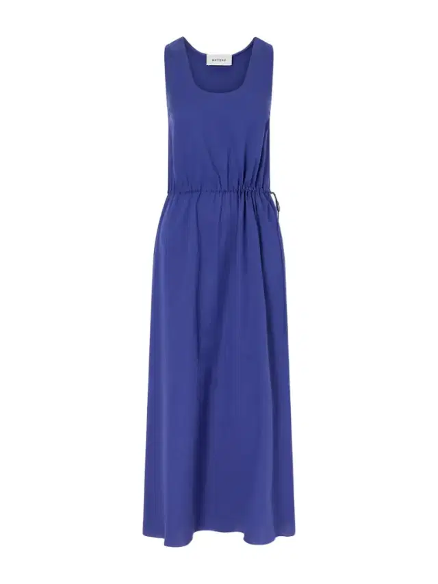 Matteau Tie-detailed Gathered Cotton Midi Dress
