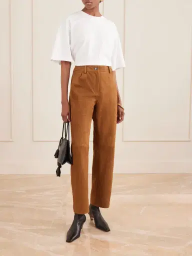 Magda Butrym Suede Corduroy Straight-leg Pants | Thumbnail 2 Magda Butrym Suede Corduroy Straight-leg Pants | Thumbnail 2