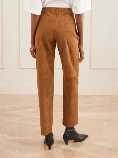 Magda Butrym Suede Corduroy Straight-leg Pants | Thumbnail 4 Magda Butrym Suede Corduroy Straight-leg Pants | Thumbnail 4