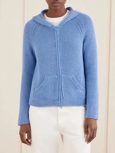 STILL HERE Bear Knitted Cotton Zip-up Hoodie | Thumbnail 3 STILL HERE Bear Knitted Cotton Zip-up Hoodie | Thumbnail 3