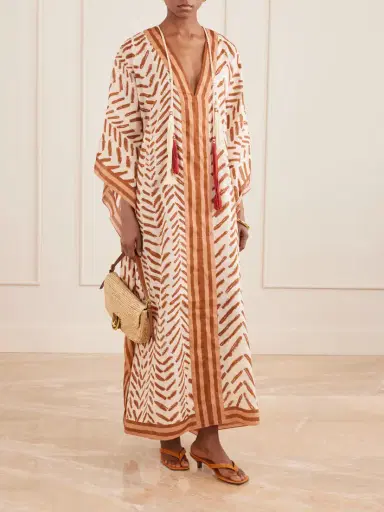 Johanna Ortiz The Secret Of The Sun Printed Cotton Kaftan | Thumbnail 2