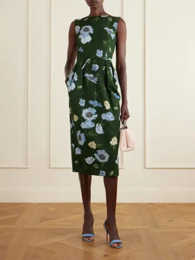 Erdem Floral-printed Cotton-blend Faille Midi Dress | Thumbnail 2