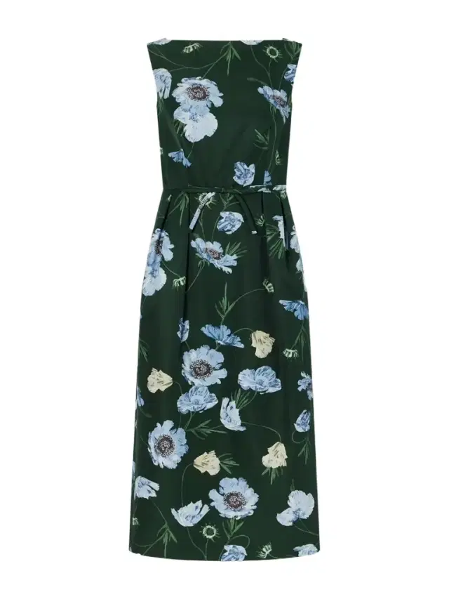 Floral-printed Cotton-blend Faille Midi Dress