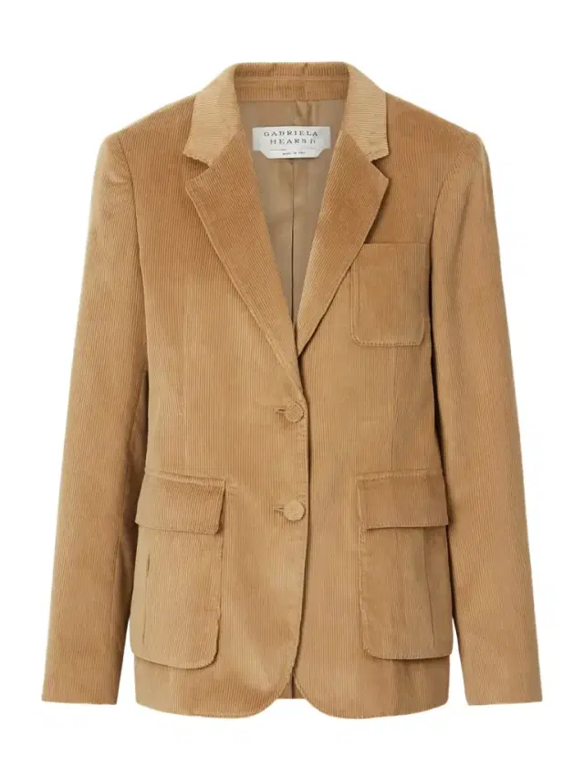 Gabriela Hearst Louisa Cotton Ribbed Blazer
