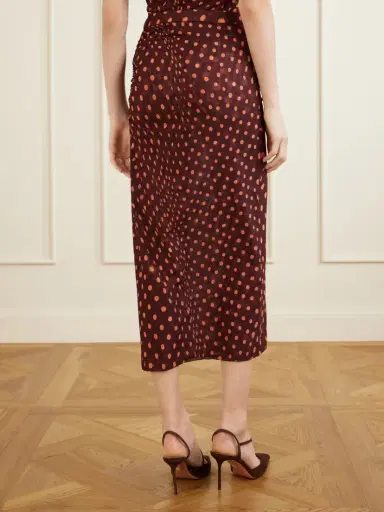 Stella McCartney Gathered Polka-dot Mesh Midi Skirt | Thumbnail 4 Stella McCartney Gathered Polka-dot Mesh Midi Skirt | Thumbnail 4