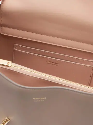Ferragamo Hug Small Embellished Cracked-leather Tote | Thumbnail 6