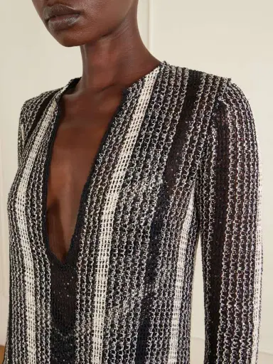 Missoni Striped Metallic Sequin-embellished Crochet-knit Dress | Thumbnail 4