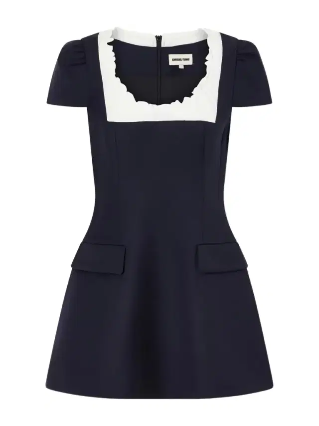 SHUSHU/TONG Scalloped Wool Mini Dress
