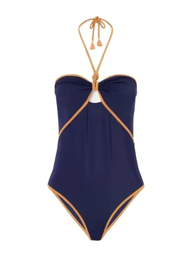 Johanna Ortiz Salt And Saddle Halterneck Swimsuit | Thumbnail 1 Johanna Ortiz Salt And Saddle Halterneck Swimsuit | Thumbnail 1